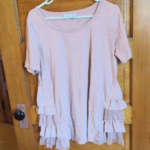 Dusty pink tunic tee